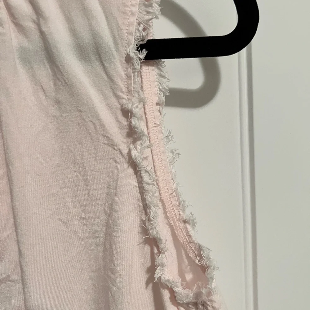 Cloth & Stone Pink Ruffled Blouse with Mandarin Collar - Picture 5 of 6